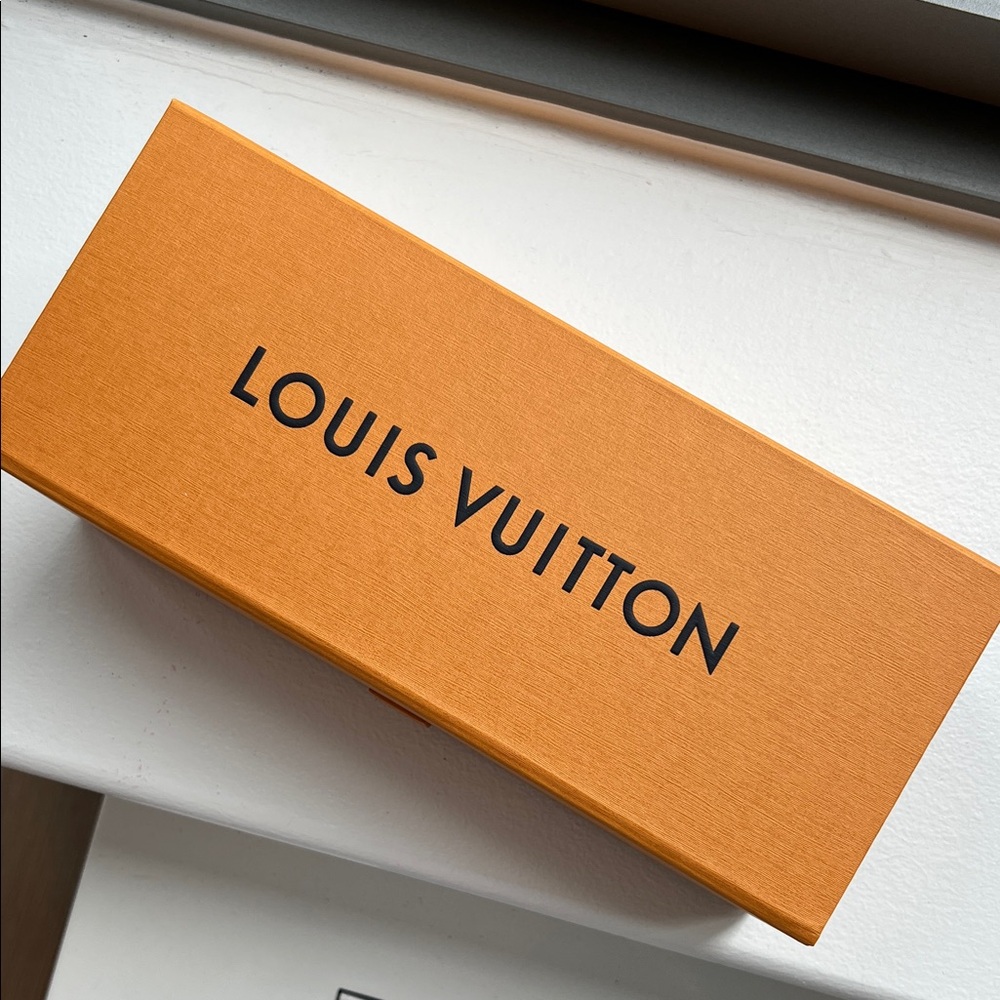 Louis Vuitton Orange Gift Box with Black Logo